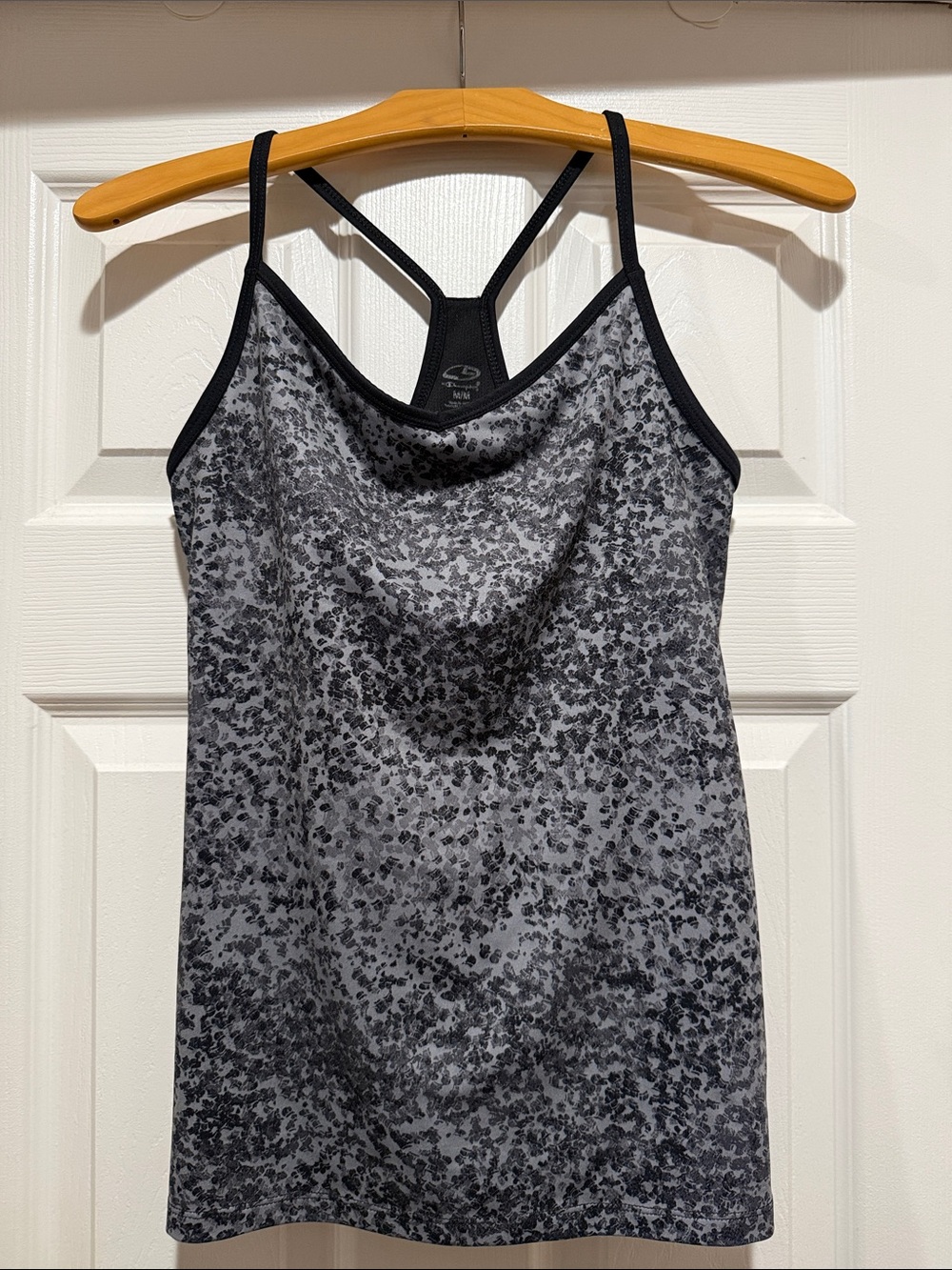 C9 by Champion Black & Gray Dotted Racerback Active Cami